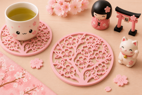 Download Sakura Coaster Cherry Blossom 3d Print - Blossom Collection