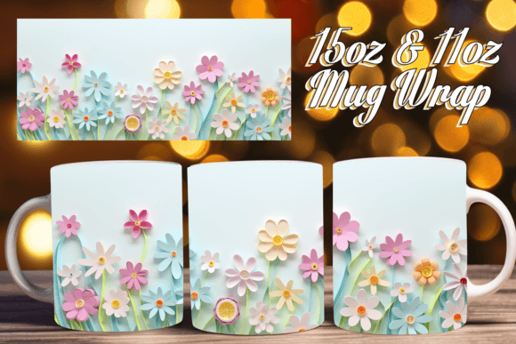Download Colorful Blossoms in Every Sip: 11oz Mug - Blossom Collection