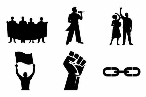 Download Protest and Activism Silhouettes Clipart - Activism Collection