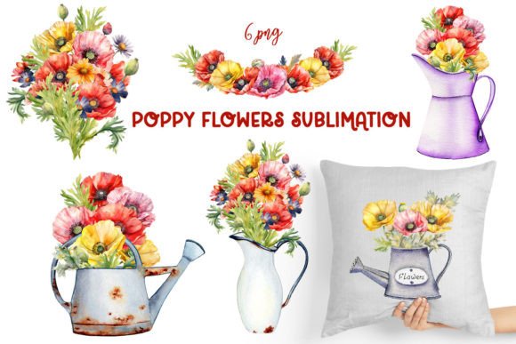 Download Poppy Flowers Sublimation Design, PNG - Poppy flowers Collection