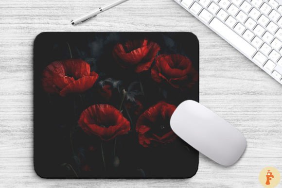 Download Dark-Romantic Poppy Flowers Mouse Pad - Poppy flowers Collection