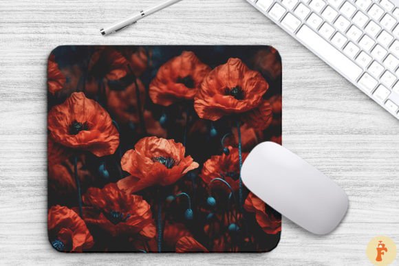 Download Dark-Romantic Poppy Flowers Mouse Pad - Poppy flowers Collection