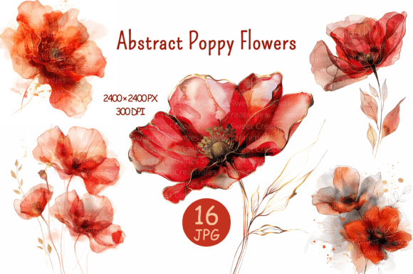 Download Abstract Poppy Flowers Clipart - Poppy flowers Collection