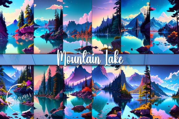 Download Blue Mountain Lake, Nature Illustrations - Nature illustrations Collection