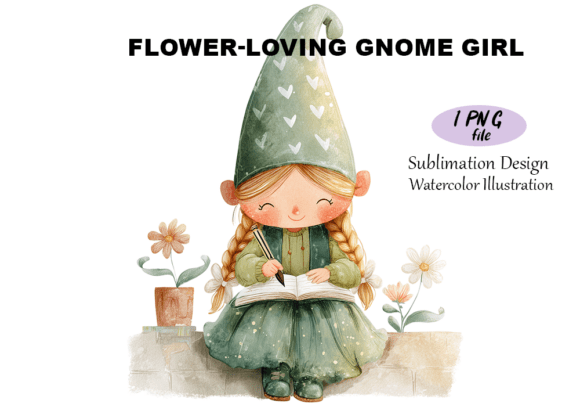 Download Gnome Girl Watercolor Illustration - Premium Resources