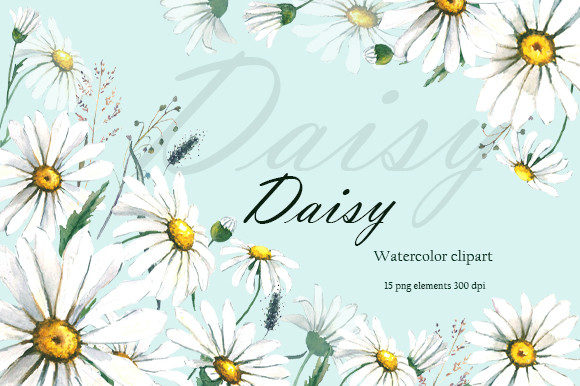Download Daisy Watercolor Clipart - Daisy watercolor Collection